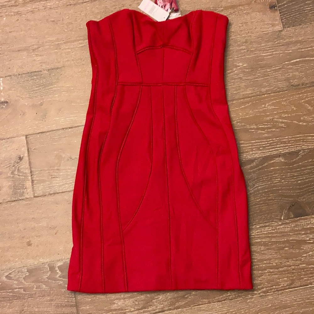 NWT Bloomingdales Laundry by Shelli Segal Dress 6 Valentine NYE Cocktail Hot Red